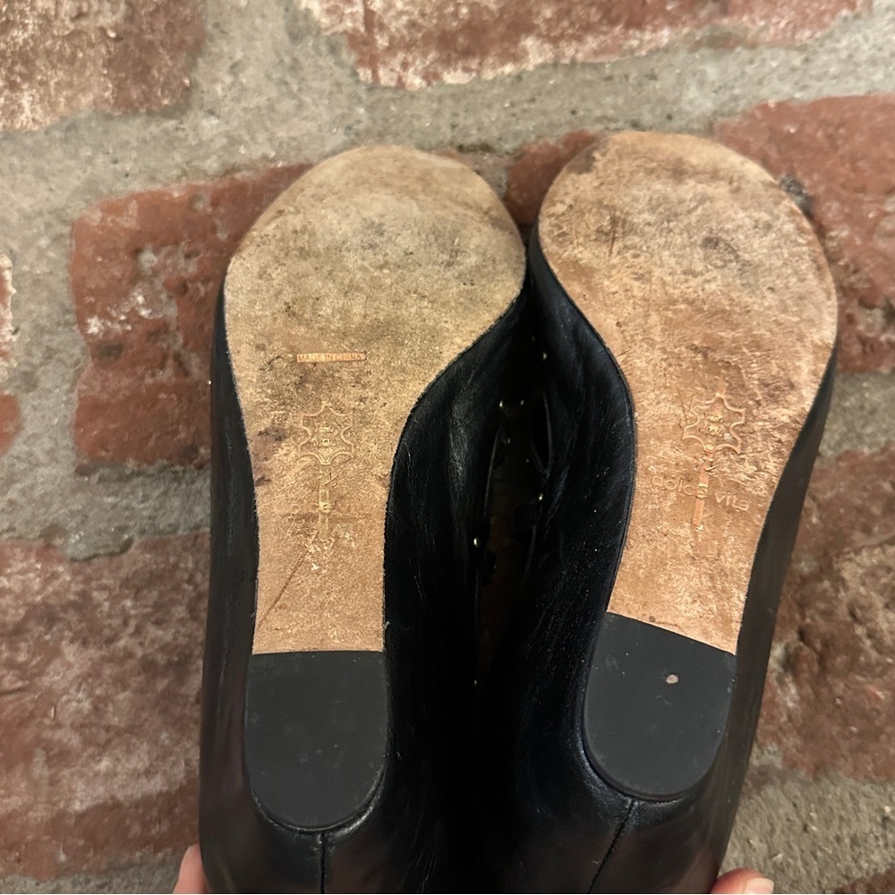 Dolce Vita Black Lace-Up Boots with Gold Accents - Picture 7 of 13